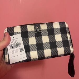 Kate Spade Black and White Checkered Wallet